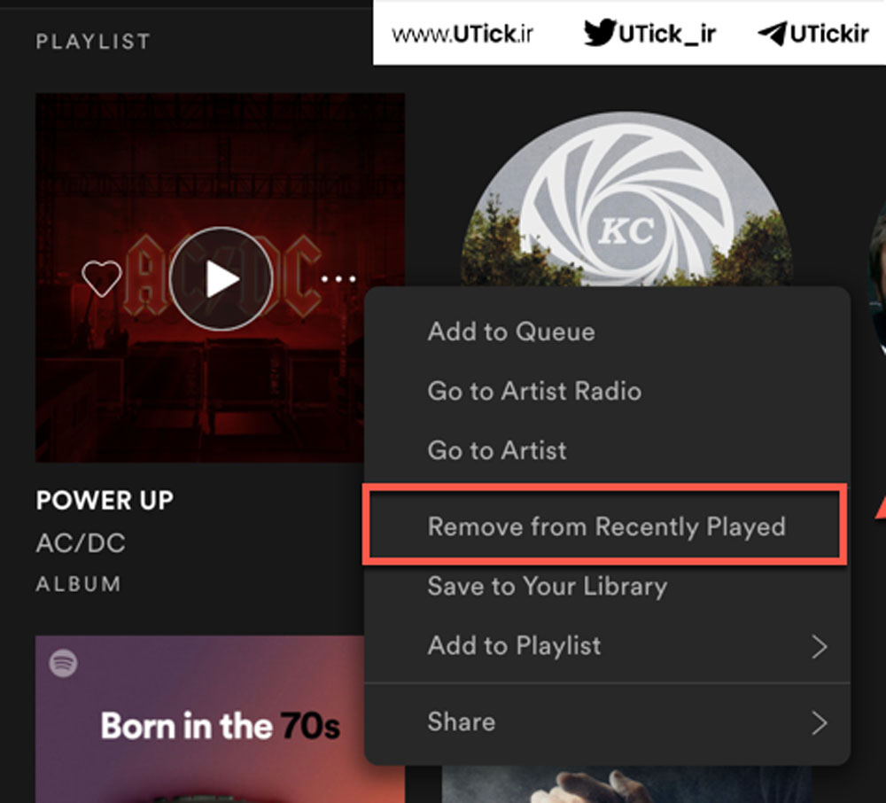 پاک کردن آهنگ های پخش شده اخیر در اسپاتیفای
