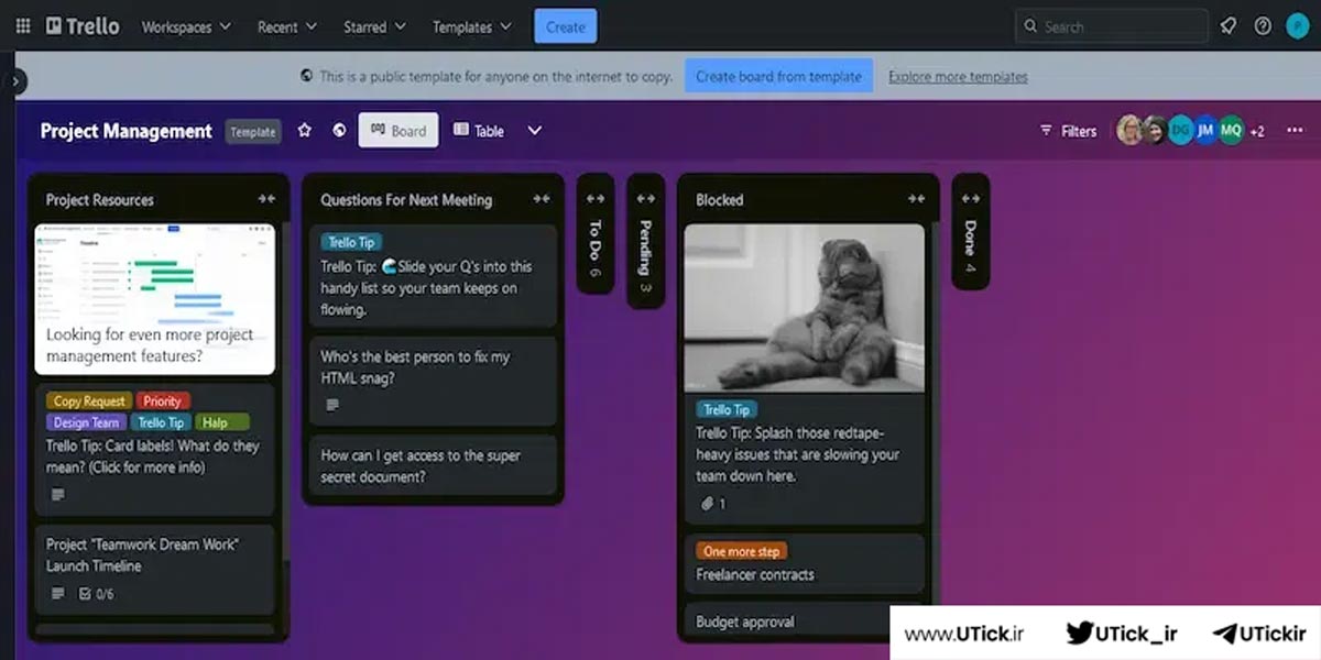 روش استفاده از Trello برای مدیریت پروژه