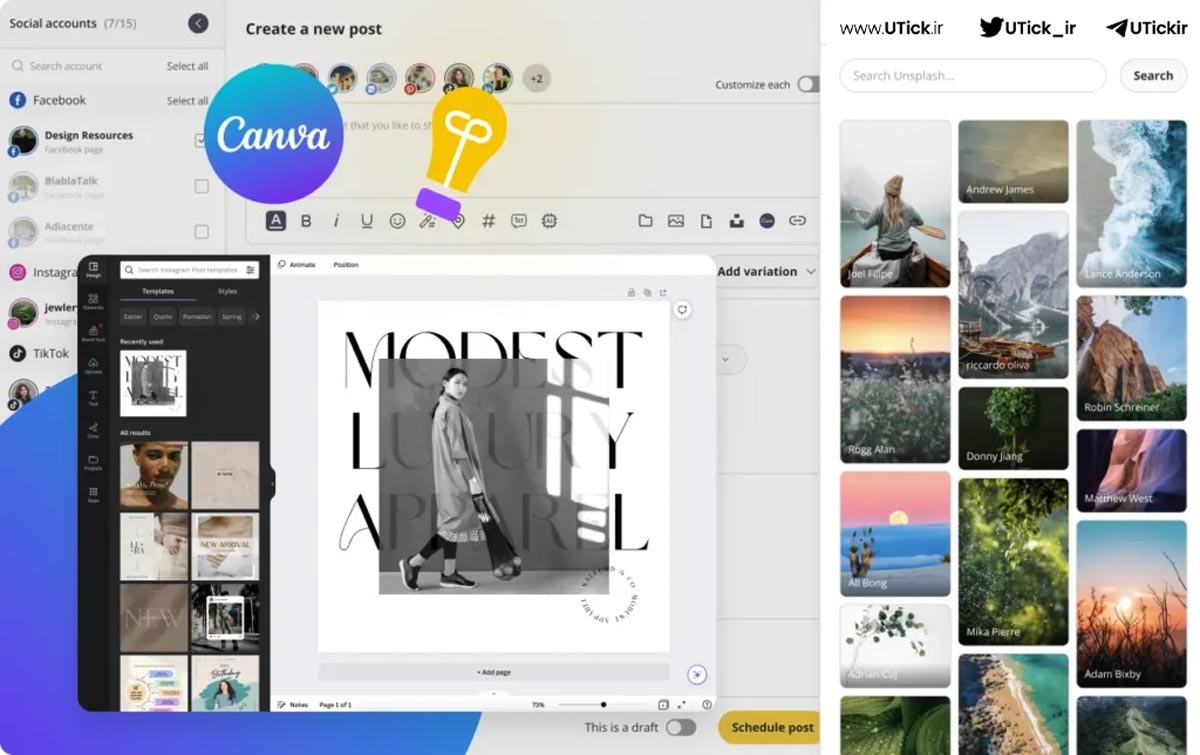 استفاده از Canva برای رسانه های اجتماعی