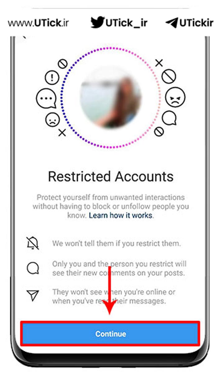 گزینه restrict در اینستاگرام چیست